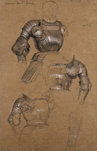 Three studies of armour for 